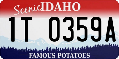 ID license plate 1T0359A