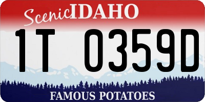 ID license plate 1T0359D