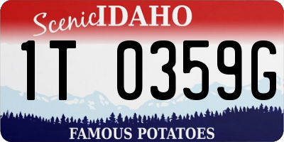 ID license plate 1T0359G