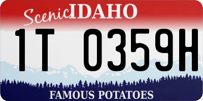 ID license plate 1T0359H