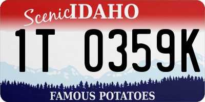 ID license plate 1T0359K