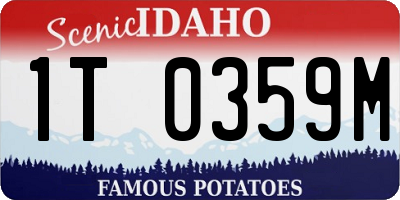 ID license plate 1T0359M
