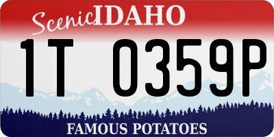 ID license plate 1T0359P