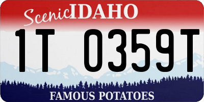 ID license plate 1T0359T