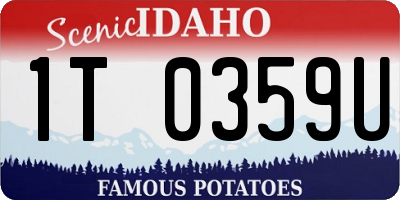 ID license plate 1T0359U