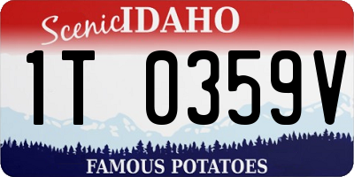ID license plate 1T0359V