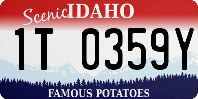 ID license plate 1T0359Y