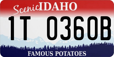 ID license plate 1T0360B