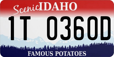 ID license plate 1T0360D