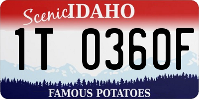 ID license plate 1T0360F