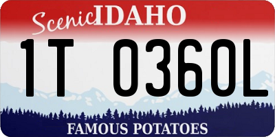 ID license plate 1T0360L