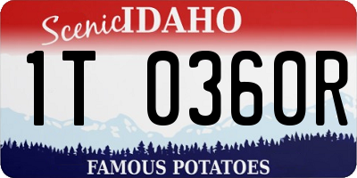 ID license plate 1T0360R