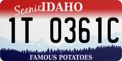 ID license plate 1T0361C