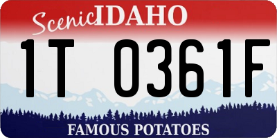 ID license plate 1T0361F