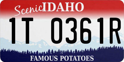 ID license plate 1T0361R