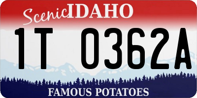 ID license plate 1T0362A