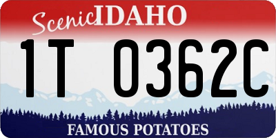 ID license plate 1T0362C