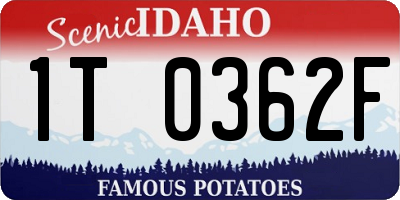 ID license plate 1T0362F