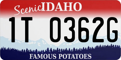 ID license plate 1T0362G