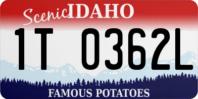 ID license plate 1T0362L