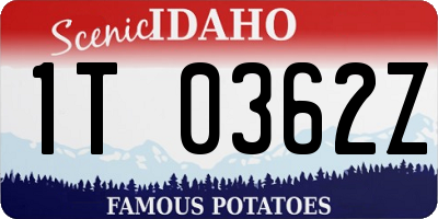 ID license plate 1T0362Z