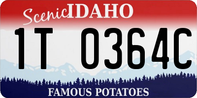 ID license plate 1T0364C