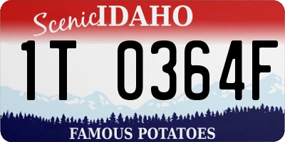 ID license plate 1T0364F