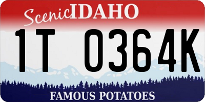 ID license plate 1T0364K