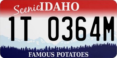 ID license plate 1T0364M