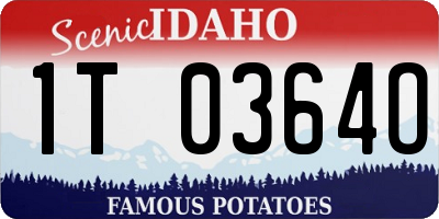 ID license plate 1T0364O