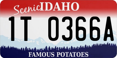 ID license plate 1T0366A