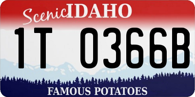 ID license plate 1T0366B