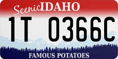 ID license plate 1T0366C