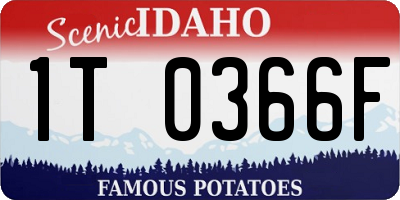 ID license plate 1T0366F