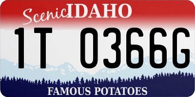 ID license plate 1T0366G