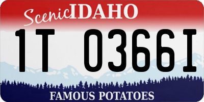 ID license plate 1T0366I