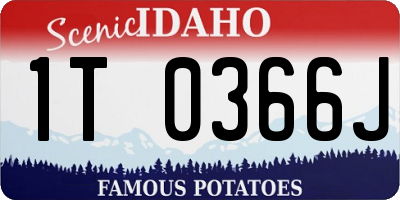 ID license plate 1T0366J