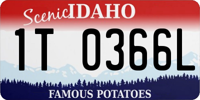 ID license plate 1T0366L
