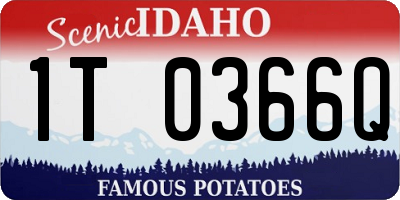ID license plate 1T0366Q