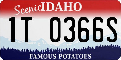 ID license plate 1T0366S