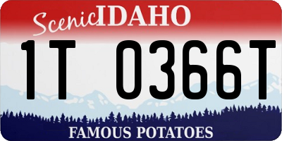 ID license plate 1T0366T