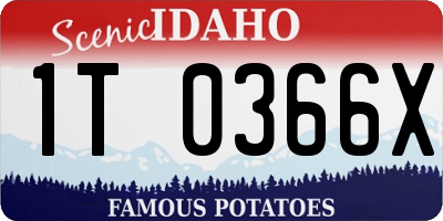 ID license plate 1T0366X
