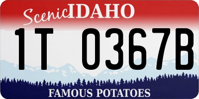 ID license plate 1T0367B