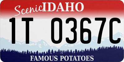ID license plate 1T0367C