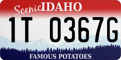 ID license plate 1T0367G