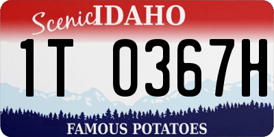 ID license plate 1T0367H