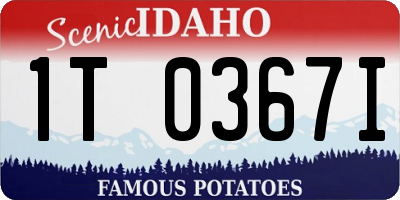 ID license plate 1T0367I