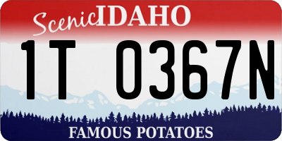 ID license plate 1T0367N
