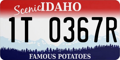 ID license plate 1T0367R