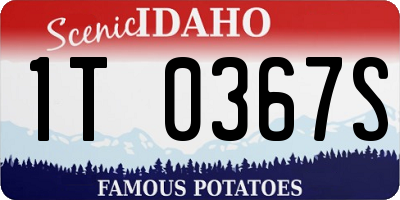 ID license plate 1T0367S